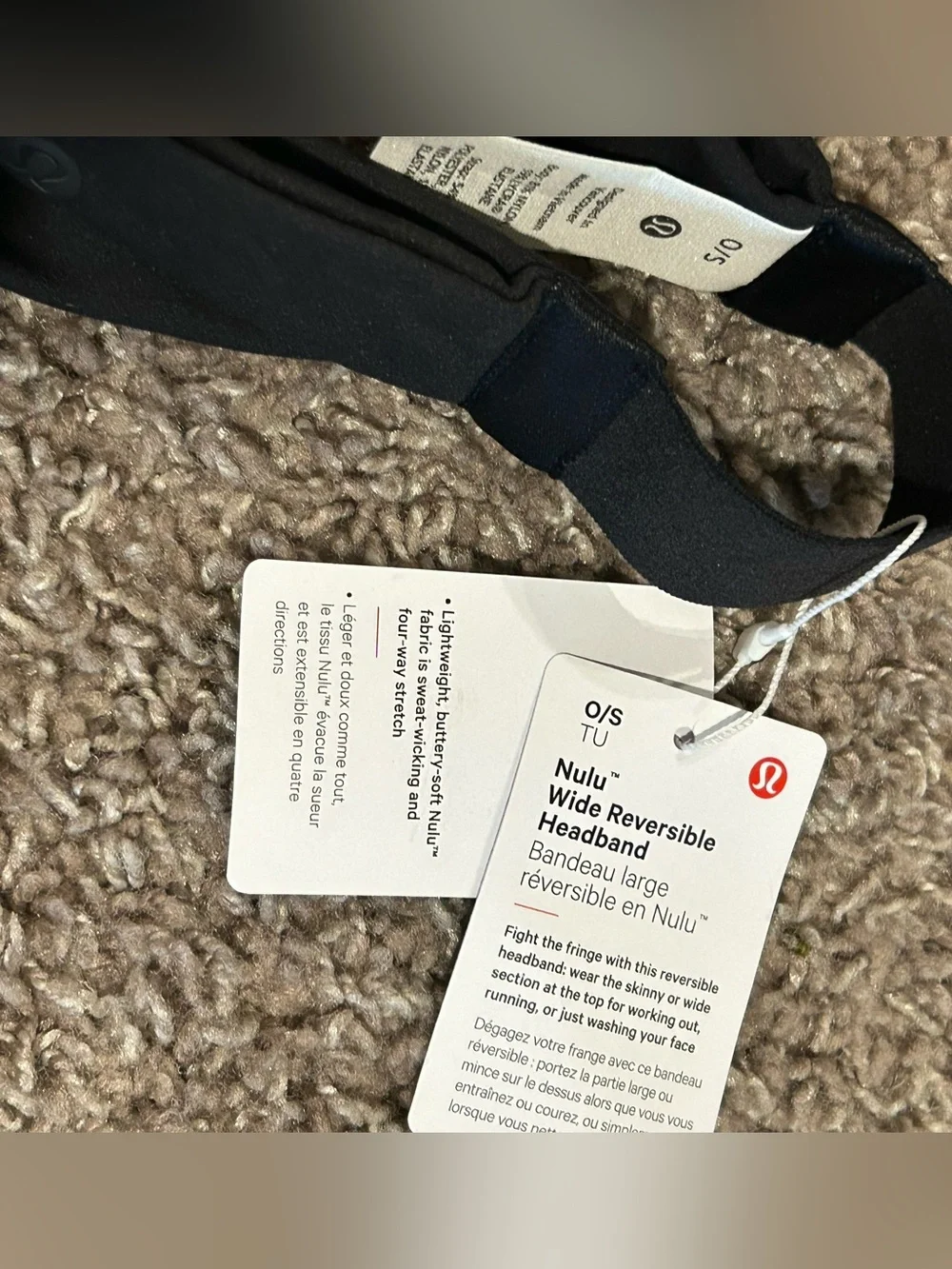 NWT Lululemon Nulu Wide Reversible Headband